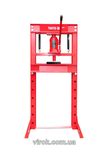 Прес гідравлічний рамний YATO; навантаж.- 30 т, роб. зона- 0-795 мм, ширина рами- 520 мм [1/6]