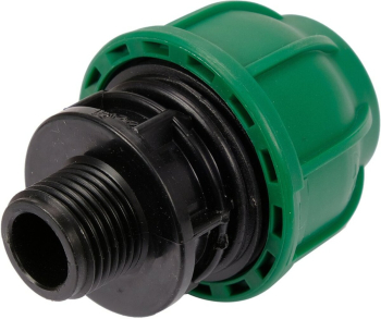 Муфта до водяних пластикових труб з зовн. різьбою 25 мм- 1/2" FLO поліпропіленова, для тиску 1 MPa