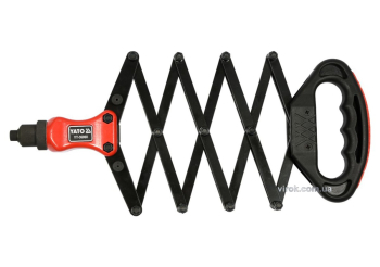 Заклепочник "гармошка" YATO для нітів Ø=2.4; 3.2; 4.0; 4.8; 6.4 мм, l=240-810 мм [10]
