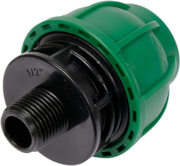 Муфта до водяних пластикових труб з зовн. різьбою 32 мм- 1/2" FLO поліпропіленова, для тиску 1 MPa