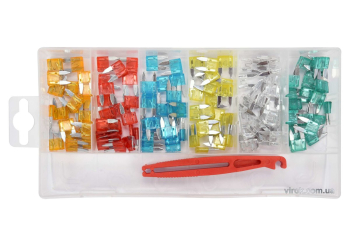 Запобіжники автомобільні YATO MINI, в асортименті, 121 шт [24]