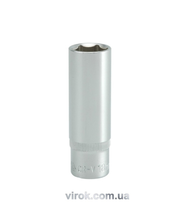 Головка торцева 6-гранна YATO : подовжена, квадрат 1/2", М= 18 мм, L= 76 мм [12/60/120]