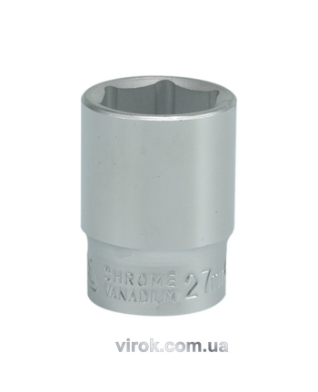 Головка торцева 6-гранна YATO : квадрат 3/4", М= 27 мм, L= 50 мм [12/96]