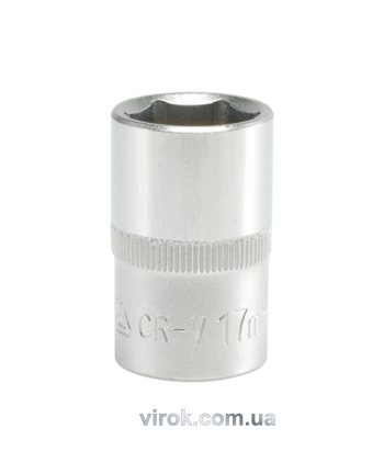 Головка торцева 6-гранна YATO : квадрат 1/2", М= 17 мм, L= 38 мм [12/120/240]