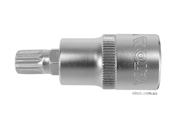 Головка торцева YATO квадрат 1/2  "SPLINE" M10, L= 55 мм [40/160]