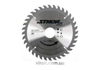 Диск пильний по дереву STHOR. Ø= 160/30 мм, h= 2 мм, 36 зубів [25/50]