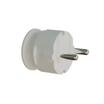 Вилка мережева VIROK 10А/250V без заземлення з кутовим виходом кабеля