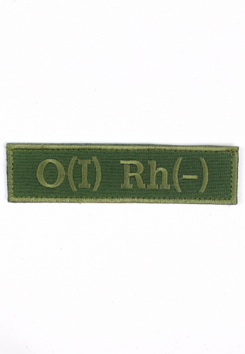 Шеврон група крові зелений O(IV) Rh(-)