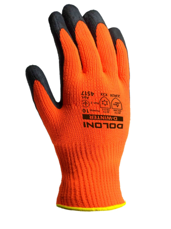 Перчатки утепленные трикотажные с латексным покрытием, D-WINTER