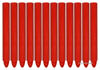 Крейда маркувальна для різних поверхонь YATO : 120 x 12 мм, червона, 12 шт [50]
