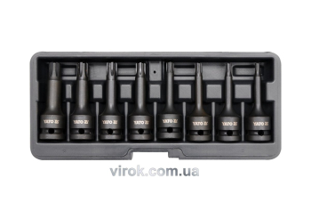 Набір насадок викруткових ударних YATO : RIBE M5-M13. квадрат 1/2". 8 Од. [15]