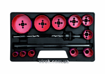 Пили кільцеві BI-METAL YATO : HSS M3, Ø=19-76 мм. Набір 15 шт. [5]