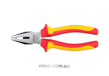 Плоскогубці комбіновані електромонтажні YATO з ізоляцією 1000 V; l= 180 мм [6/36]