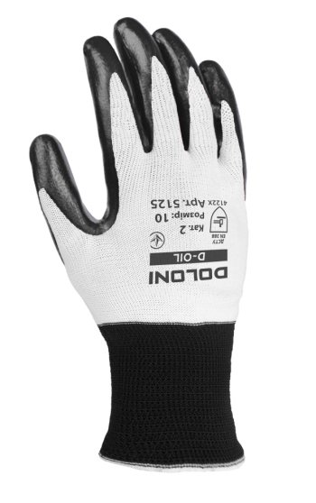 Рукавички D-OIL трикотажные с нитриловым покрытием.