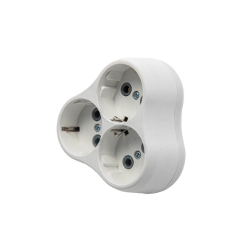 Вилка розгалужувальна електромережева VIROK на 3 гнізда 16А/250V з заземленням