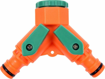 З'єднювач трійник водяних шлангів FLO, з 3/4" в 2 по 1/2", матеріал ABS [12/120]