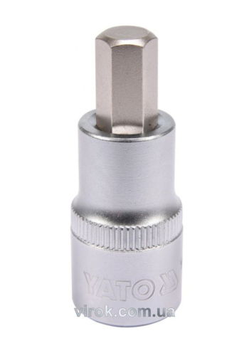 Головка торцева YATO квадрат 1/2 HEX M10, L= 55 мм [40/160]