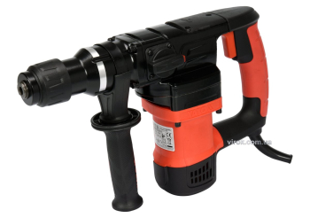 Перфоратор мережевий SDS+ YATO: P= 1100 Вт, J = 5 Дж. для свердл Ø≤ 32 мм, 3 свердла і 2 піки [2/46]