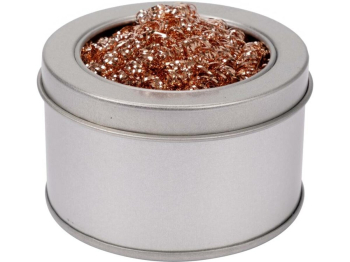 Стружка латунна для очищення паяльних жал YATO в жерстяному контейнері Ø= 65 мм, h= 45 мм [30/120]