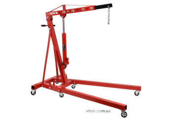Кран підкатний гідравлічний, розкладний YATO; вантажопід.- 2т, висота- 157 см, діап.- 2,5-230 см [1]