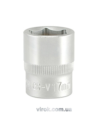 Головка торцева 6-гранна YATO : квадрат 3/8", М= 17 мм, L= 30 мм [12/120/240]