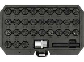 Набір головок YATO для колісних гайок MERCEDES  з квадрат- 1/2", компл. 32 шт