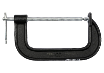 Струбцина з гвинтовим затиском "G" подібна VOREL; l= 200 мм [10]
