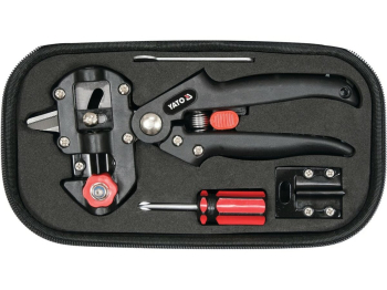 Секатор для щеплення гілок YATO з 2 функціями і 3 вида лез з обладунками в футлярі [20]