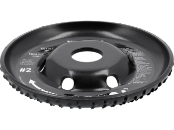 Диск-фреза YATO радіальний до КШМ по дереву, шпаклівці, гіпсу; Ø=120/22.2 мм, t= 16/13мм шорстк №2