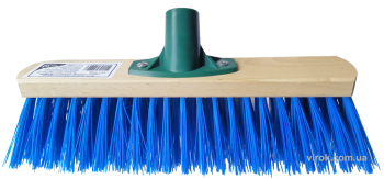 Щітка вулична промислова VIROK : 1000 х 75 мм Синя (універсальна різьба+ребра жостк) термопластик
