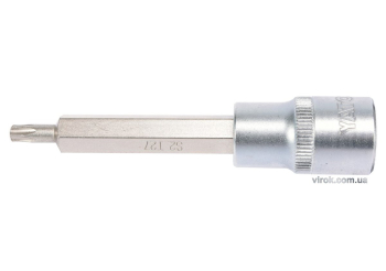 Головка торцева YATO квадрат 1/2 "TORX" подовжена Т27, L= 100 мм [20/120]