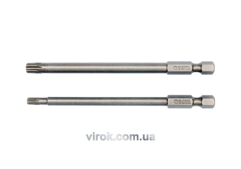 Набір насадок викруткових YATO : "TORX SECURITY" T20/T30, квадрат 1/4", L=100мм. 2 шт. [25/100]