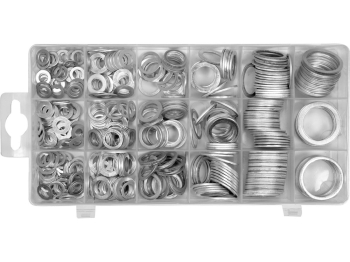 Шайби алюмінієві YATO, Ø= 6/10 - 24/29 мм, наб. 450 шт [24]