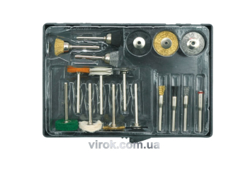 Насадки шліфувальні та полірувальні до мінішліфмашинки VOREL, набір 17шт [10/50]