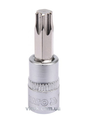 Головка торцева YATO квадрат 1/4 "TORX" Т40, L= 37 мм [150/600]