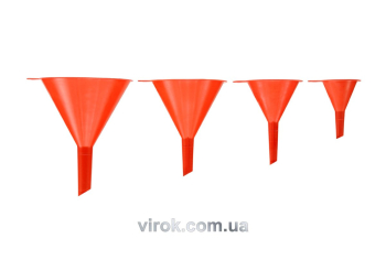 Набір Лійки VOREL 4 шт.; Ø= 52, 76, 100, 120 мм, h= 75, 110, 125, 152 мм  [30]