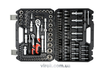 Набір головок торцевих YATO : квадрат 1/2", 1/4" з інструментами, насадками. 108 шт. [2]