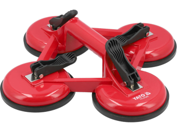 Присоска вакуумна YATO: 4 чашки Ø= 120 мм, m= 180 кг з алюмінію [5]