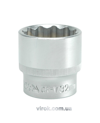 Головка торцева 12-гранна YATO : квадрат 1/2", М= 32 мм, L= 42 мм [6/48/96]