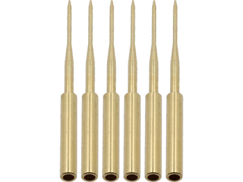 Наконечники щупів для мультиметрів YATO l= 45 мм, Ø= 2/ 0,4 мм, глиб. отвору- 18 мм з міді, 6 шт