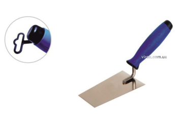 Кельма трапецевидна з нержавійки PROFI , двокомпонентна ручка, 150 мм , ТМ VIROK