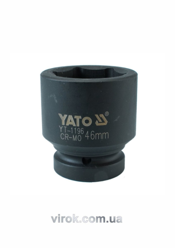 Головка торцева ударна 6-гранна YATO : квадрат 1", М= 46 мм, L= 73 мм [3/12]