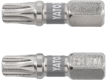Насадка викруткова YATO TORX T30 х 25 мм. HEX 1/4", покрита нікелем, 2 шт.[10]