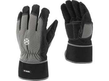 Рукавиці робочі утеплені, зміцнені YATO розмір 9 із синтетичної шкіри, еластана, фліса і поліуретана