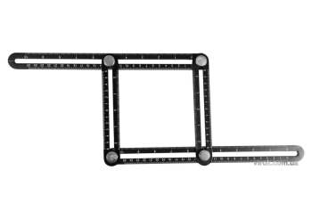 Шаблон-лінійка для перенесення вимірів YATO : 250 х 120 мм, алюмінієвий [10/50]