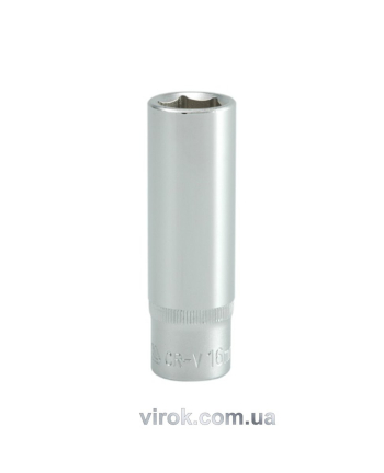 Головка торцева 6-гранна YATO : подовжена, квадрат 1/2", М= 16 мм, L= 76 мм [12/60/120]