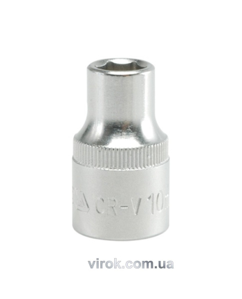 Головка торцева 6-гранна YATO : квадрат 1/2", М= 10 мм, L= 38 мм [12/120/240]