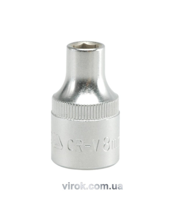 Головка торцева 6-гранна YATO : квадрат 1/2", М= 8 мм, L= 38 мм [12/120/240]