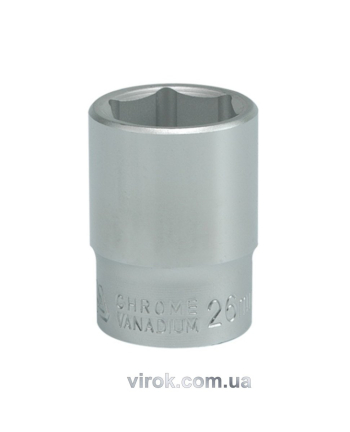 Головка торцева 6-гранна YATO : квадрат 3/4", М= 26 мм, L= 50 мм [12/96]