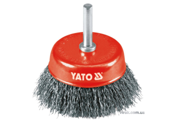 Щітка - крацовка YATO Чашка Ø=75 мм . сталь. шпиндель 6 мм. 4500 об/хв[12/96]